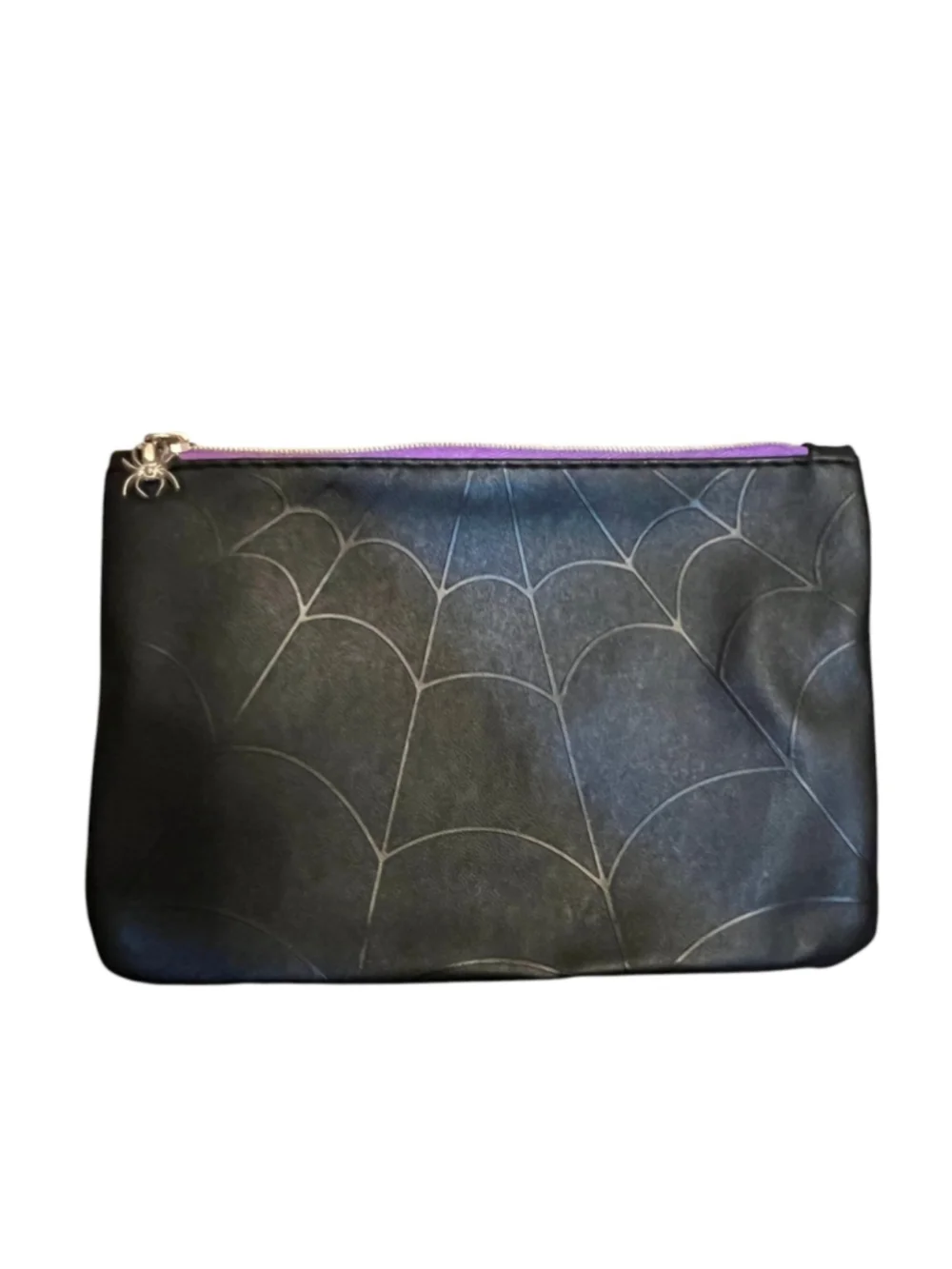 Ipsy Glam Bag October 2022 Black Spiderwebs Halloween Empty Glambag